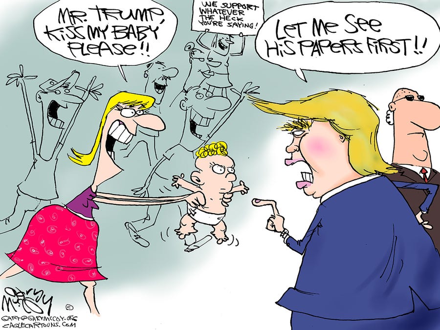 Trump baby kisses