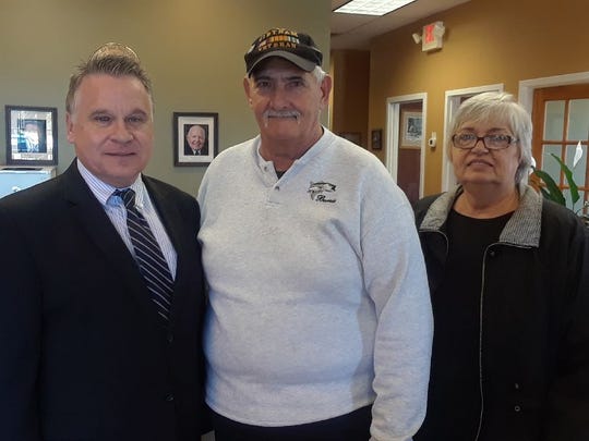 Rep. Chris Smith (left) with Bernard and Linda Ebner