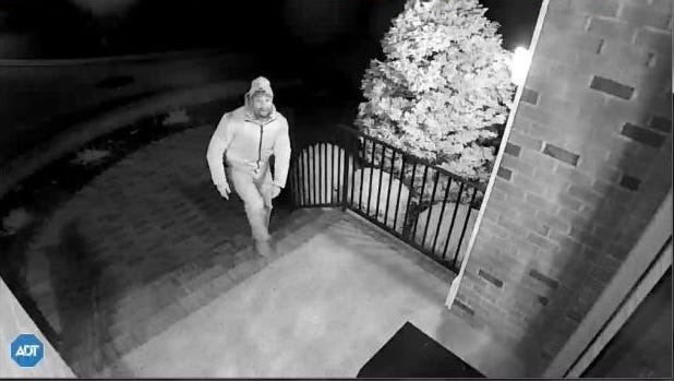A still image from a video capturing the alleged Raritan Township burglary suspect.