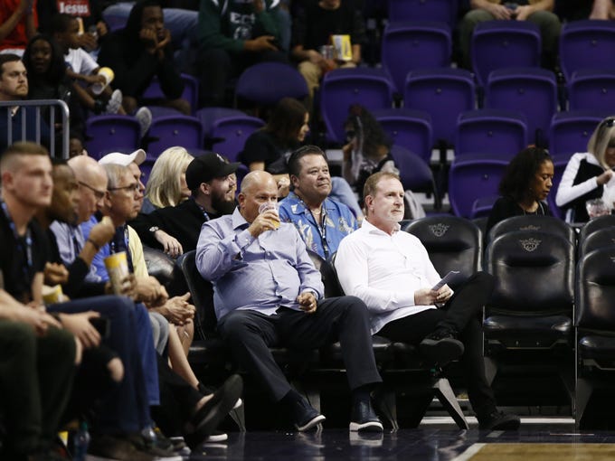Phoenix Suns owner Robert Server watches against the San Antonio Spurs in the second half on Oct. 31 at Talking Stick Resort Arena.