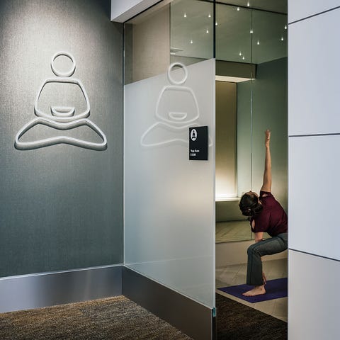 A yoga room at San Francisco International...