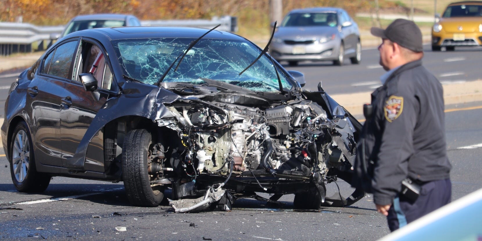 Road closed, one hospitalized after car crash in Brick
