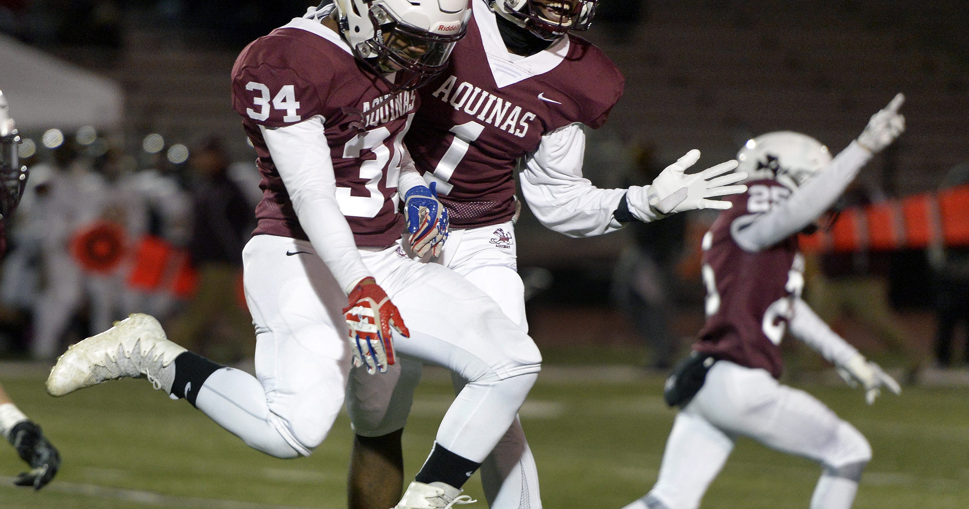 Section V football Class AA final Aquinas rolls over rival McQuaid