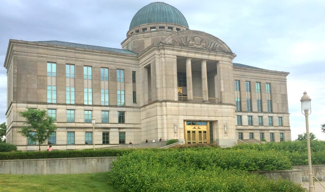 The Iowa Judicial Branch building, which houses the Iowa Supreme Court
