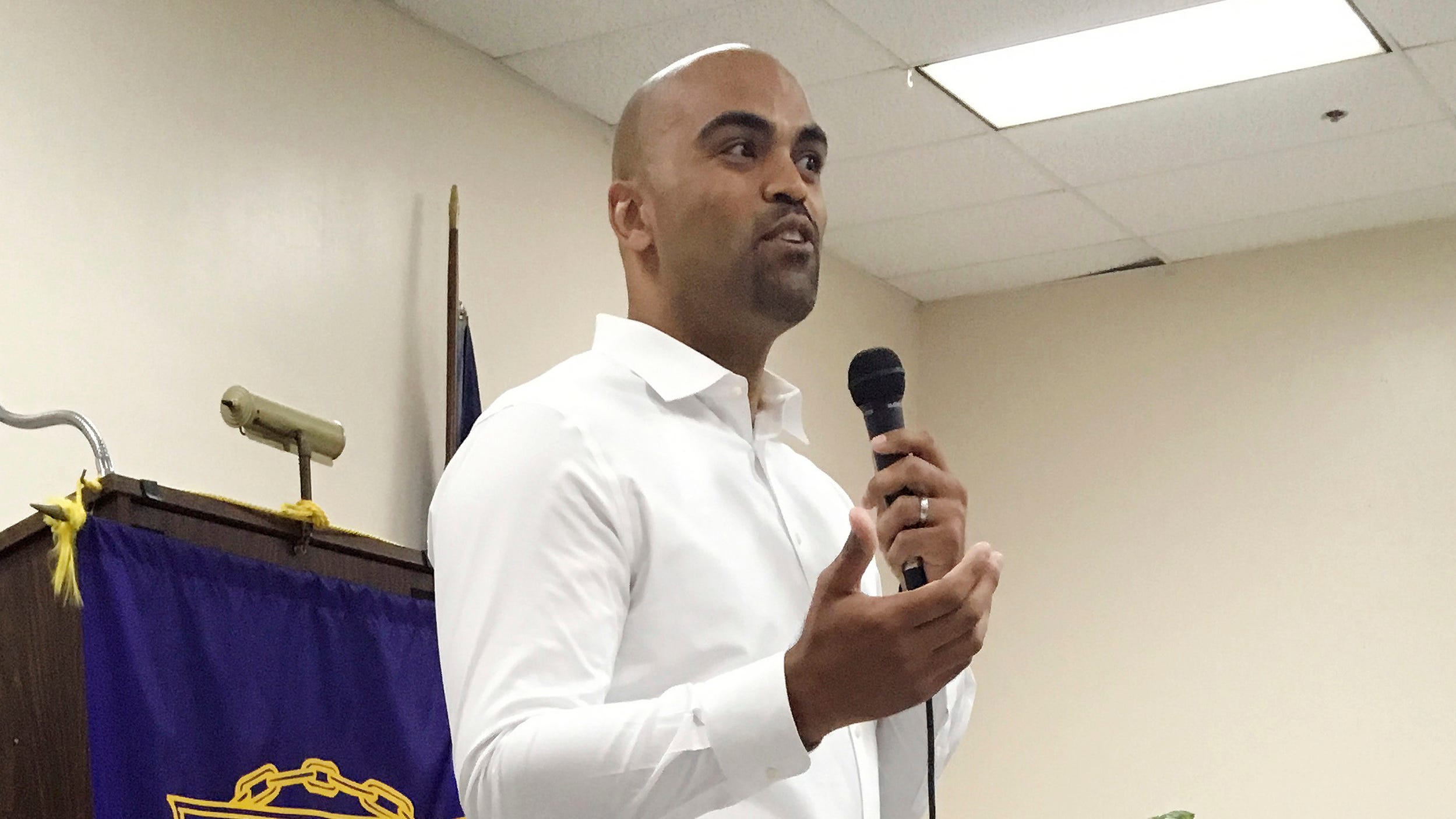 Colin Allred: Former NFL linebacker. Democrat running for the U.S. House of Representatives in Texas' 32nd congressional district.