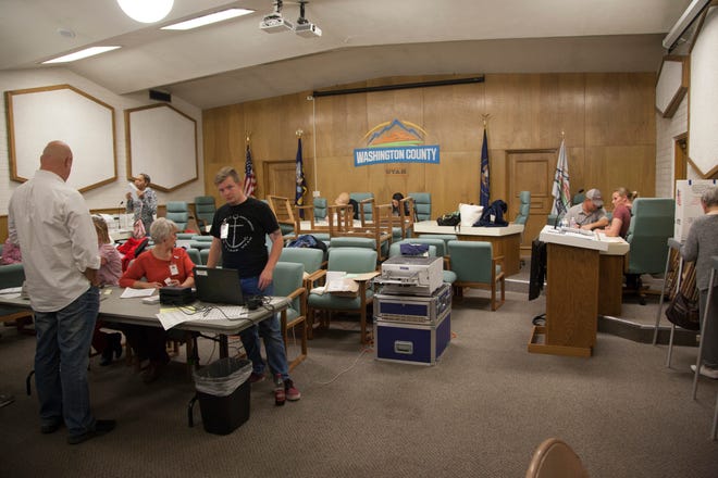 Residents vote at the Washington County Administration Building 
in St. George on Election Day, Nov. 6, 2018.