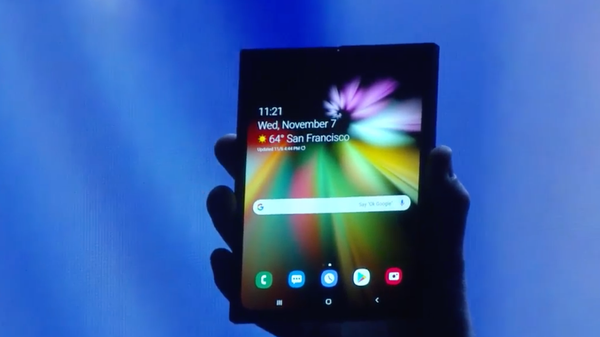 Samsung's foldable display, unfolded.