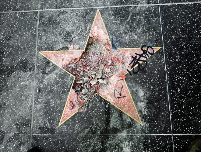 Donald Trump's star on the Hollywood Walk of Fame was vandalized in Los Angeles on July 25, 2018.  Austin Mikel Clay, the man who smashed the star, has been sentenced to three years' probation after pleading no contest to a felony count of vandalism.