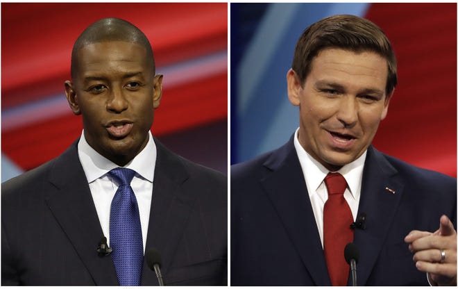 Polls have consistently shown a tight race in Florida between DeSantis, a loyalist to President Donald Trump, and Tallahassee Mayor Gillum.