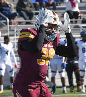 Salisbury University's Isaac Johnson plays against Wesley College Saturday, Nov. 3, 2018 at Seagull Stadium. (Photo by Todd Dudek for The Daily Times)