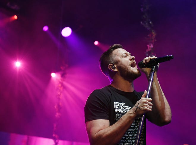 LAS VEGAS, NEVADA - NOVEMBER 07:  Frontman Dan Reynolds of Imagine Dragons performs during the Origins Experience pop-up concert at The Chelsea at The Cosmopolitan of Las Vegas on November 7, 2018 in Las Vegas, Nevada. The band will release its fourth studio album "Origins" on November 9.  (Photo by Ethan Miller/Getty Images) ORG XMIT: 775252208 ORIG FILE ID: 1065005406