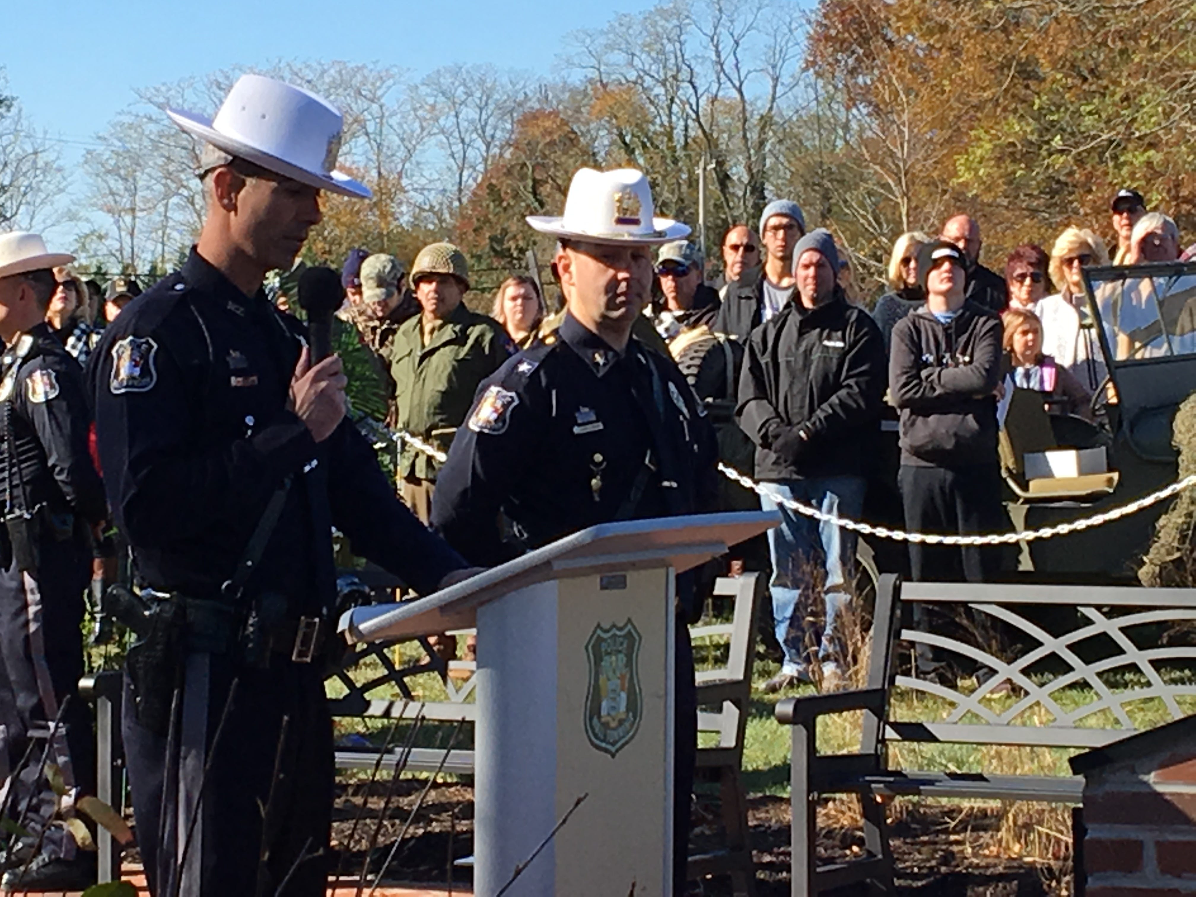 Veterans Day Gen Harry Rockafeller Statue Unveiled In Wall