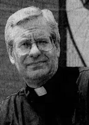 Fr. Lothar "Lou" Krauth, a retired Catholic priest assigned to Great Falls' Our Lady of Lourdes Catholic Church from 1989 to 2014, has been accused of possessing child pornography. Krauth is shown here in a photo from July of 1994.