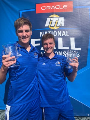 Henry Patten and Oli Nolan of UNC Asheville won the ITA National Fall Championship in men's doubles on Nov. 11, 2018.