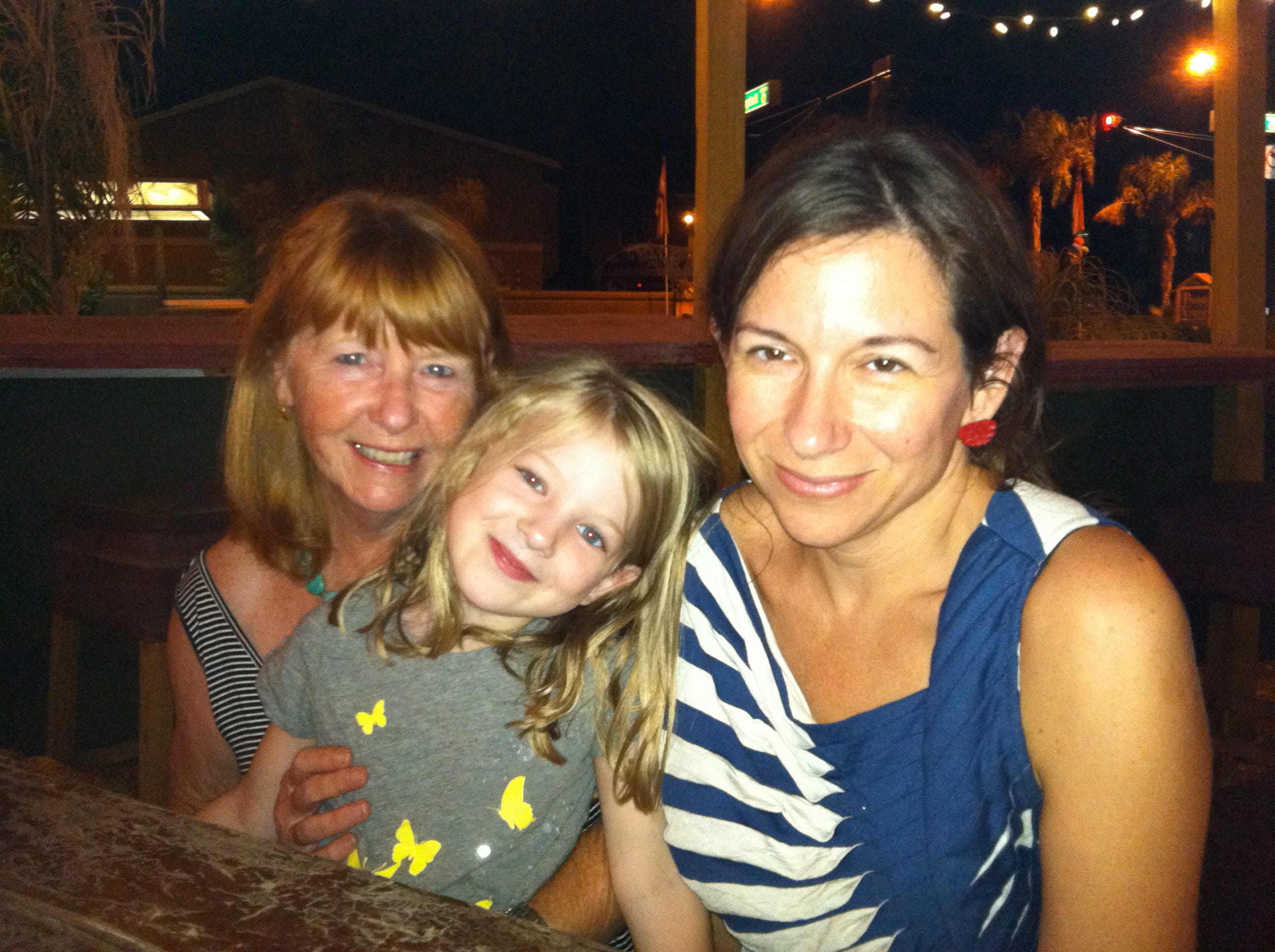 Sometimes when it feels overwhelming that my mom is gone, I look at Lucy. So much of my mother is in her. This is a good memory of her with Lucy and me at one of our favorite Mexican food spots in Phoenix.