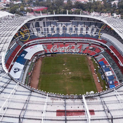 Poor field conditions at Estadio Azteca forced...