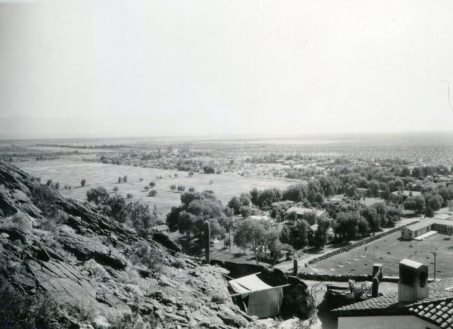 Early view of the O'Donnell Golf course from the O'Donnell House on the mountainside.