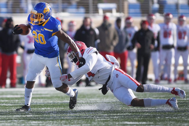 Pierre Strong ran wild against USD the last time the Coyotes came to Brookings to play South Dakota State, in 2018.