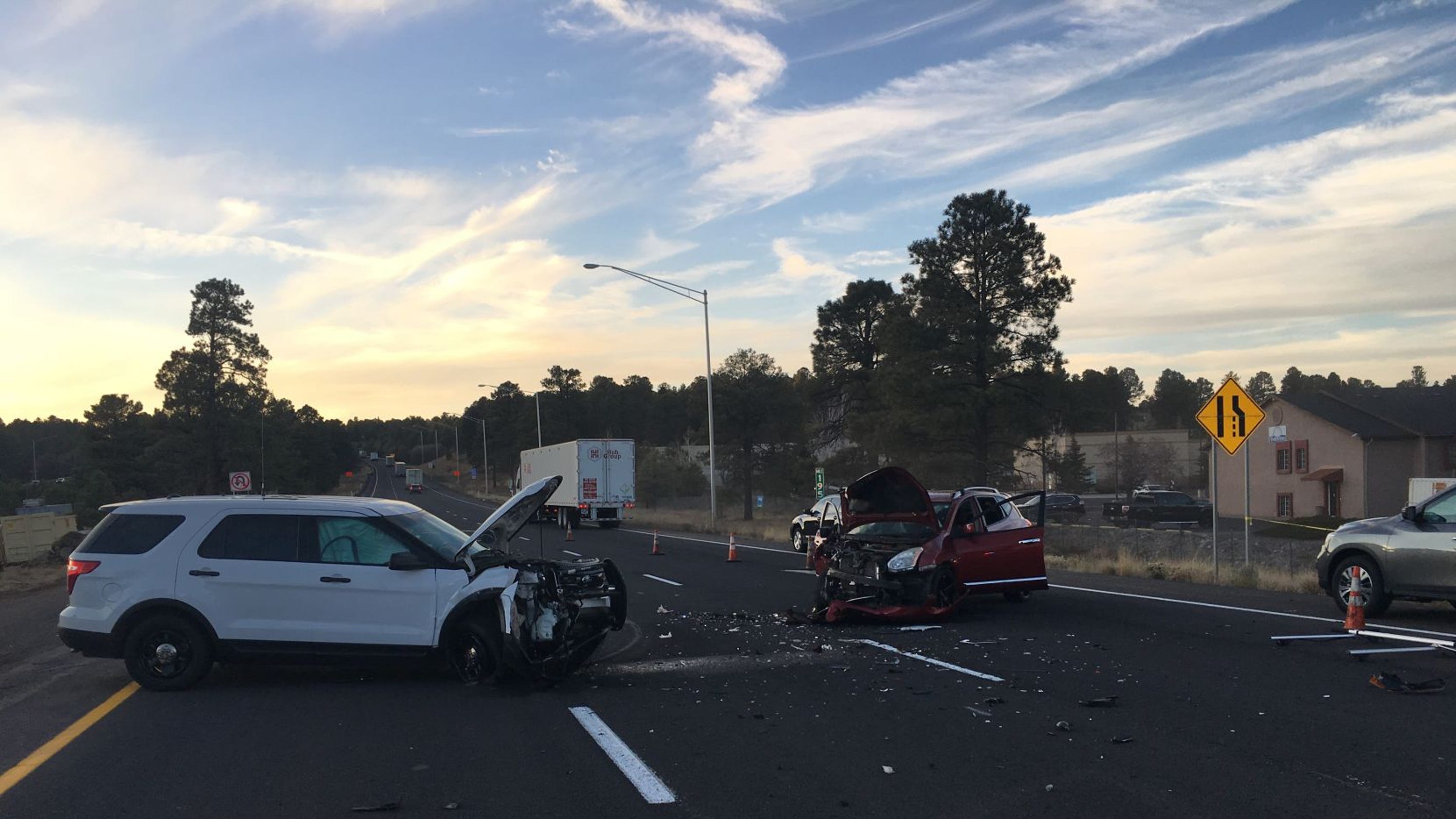 Car Crash In Arizona Yesterday Arizona DPS trooper injured in wrong-way driver crash near Flagstaff