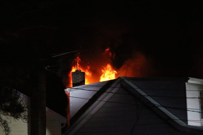 A fire ripped through a Leonardo home on Nov. 18, 2018.