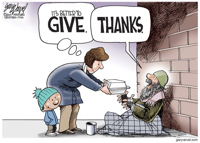 This Thanksgiving remember those who are less fortunate and give.