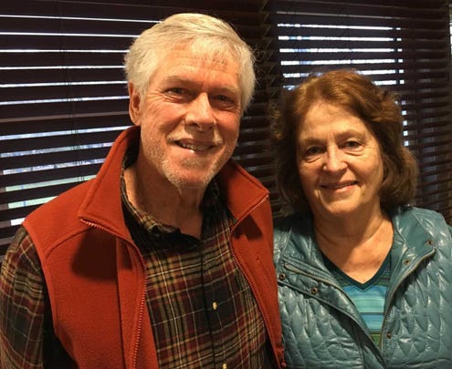 Solar energy advocates John and Carolyn Vann