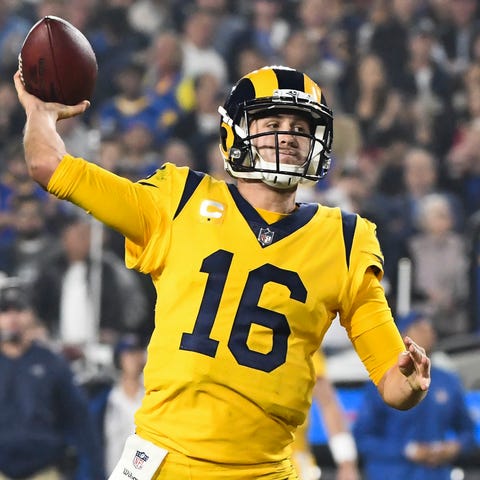 Jared Goff threw for 4 TDs and 413 yards in the...