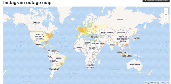 Instagram had problems around the world on Tuesday.