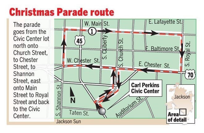 This year's Christmas Parade will be held Dec. 3 in downtown Jackson.