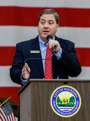 Waukesha County Executive Paul Farrow, seen here in 2015, said during a news conference on Tuesday that "we are at a critical juncture in our fight against the coronavirus, and I'm calling on county residents to help us control its spread."