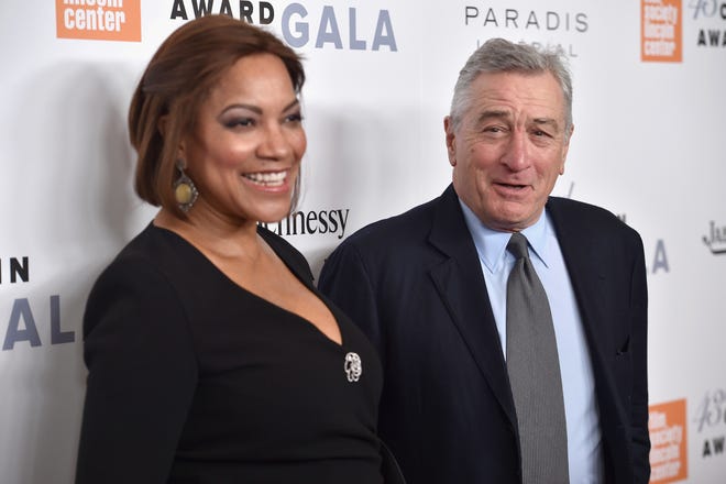 Robert De Niro and Grace Hightower attend the 43rd Chaplin Award Gala on April 25, 2016 in New York City.