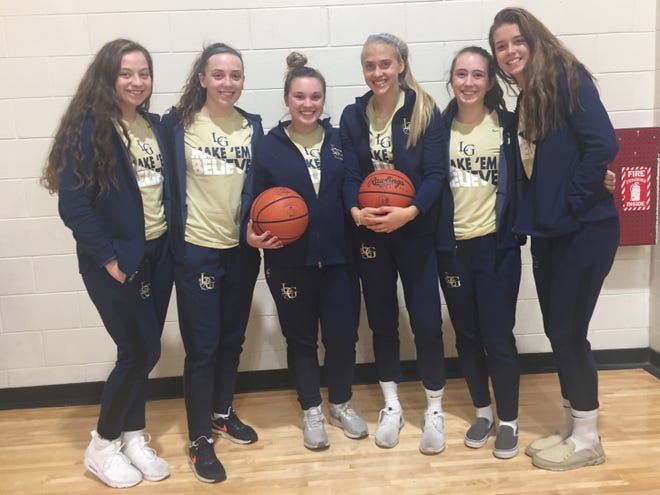 After a 14-win season, the Lancaster girls are expecting big things this season with six key returners, from left, Abigail Wilfing, Savannah Dryden, Felesha Wright, Anna Hartig, Halle Spangler and Brittney Azbell.