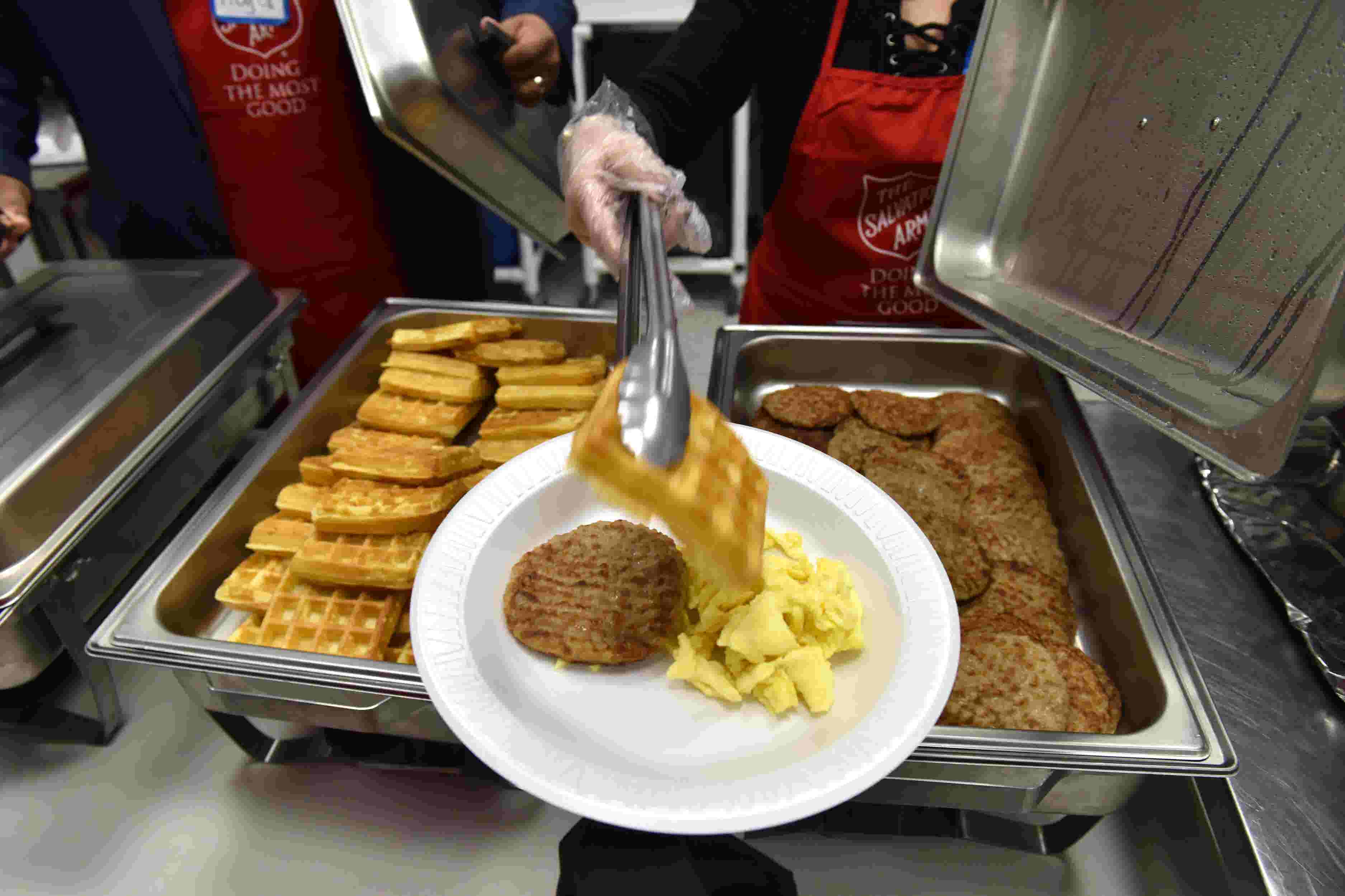 Salvation Army serves a Thanksgiving Breakfast