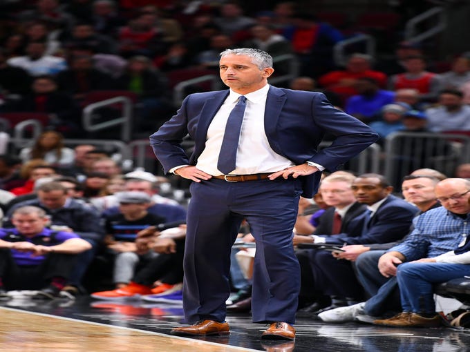 Nov 21, 2018; Chicago, IL, USA; Phoenix Suns head coach Igor Kokoskov during the first half against the Chicago Bulls at the United Center. Mandatory Credit: Mike DiNovo-USA TODAY Sports