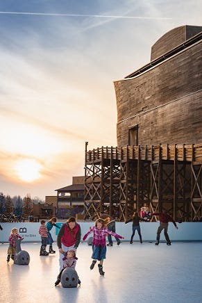A synthetic ice skating rink has opened at the Ark Encounter.