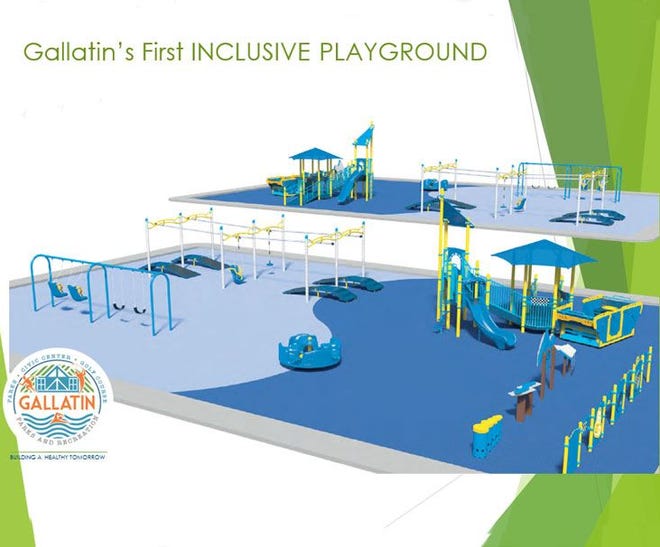 This rendering shows what Gallatin's Miracle Park all-inclusive playground could look like.
