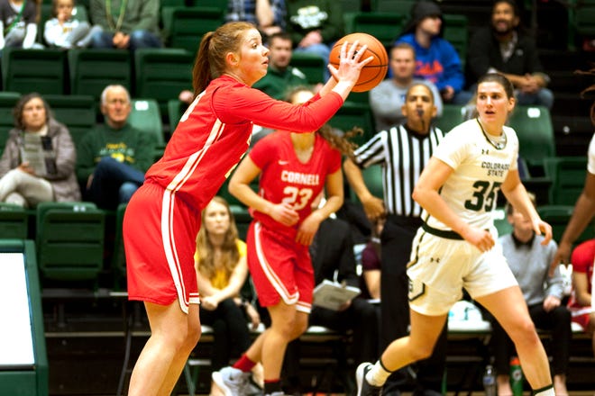 Liberty Common grad Halley Miklos during Cornell's game against CSU at Moby Arena on Sunday.