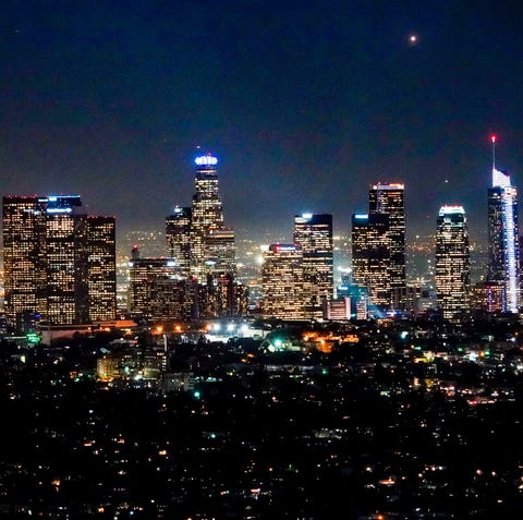 Downtown Los Angeles, after dark