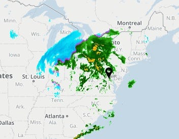 USA TODAY's Weather map showed a winter storm moving through the Great Lakes region on Monday, Nov. 26, 2018.