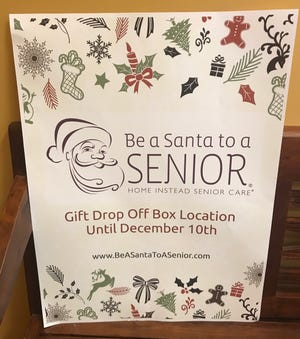 You may 'Be a Santa to a Senior' until Dec. 10 . Visit www.BeASantaToASenior.com for dropoff locations.