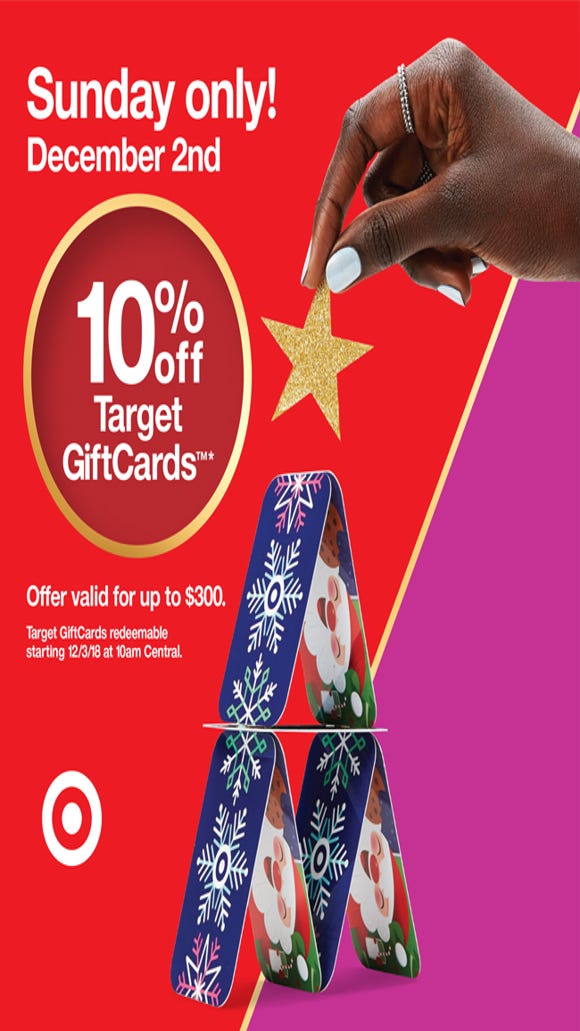 Target's massive one-day gift card sale is happening this Sunday Dec. 2
