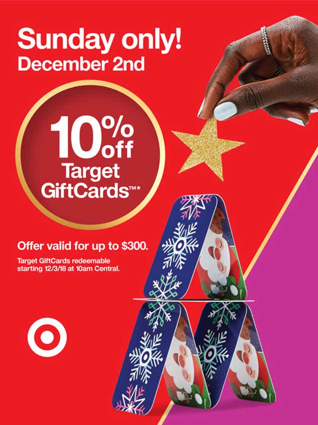 Target S Massive One Day Gift Card Sale Is Happening This Sunday Dec 2