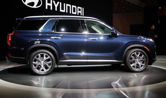 The 2020 Hyundai Palisade - the brand's first three-row SUV - is introduced at the Los Angeles Auto Show.