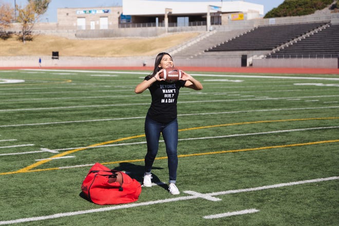UTEP communications student Jordan Alarcon is vying for a $100,000 in a Dr. Pepper football tossing competition.