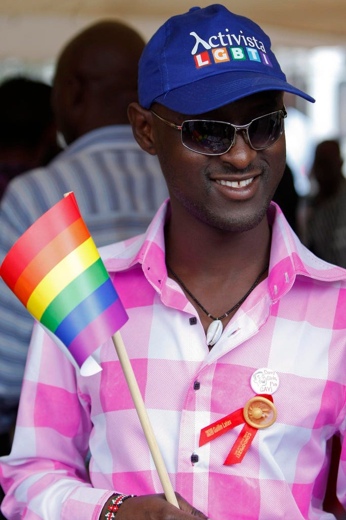 Peter Njane, a Kenyan homosexual man and the Director of the homosexual rights group Ishtar, smiles at the group's booth during an event organized by National AIDS Control Council to celebrate the World AIDS Day 2010 in Nairobi, Kenya. On Nov. 28, 2010, Kenya's Prime Minister Raila Odinga said anyone found engaging in sex with someone of the same gender should and will be arrested and charged. Activists say his comments will jeopardize the country's HIV prevention effort by driving the homosexual community further underground and away from getting tested and treated for the fear of being arrested or harrassed.