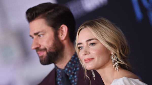 British/US actress Emily Blunt and her husband US...