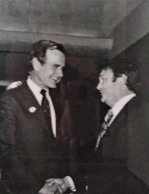 Former Ruidoso News staff writer and columnist Charles Stallings met then vice president George H.W. Bush in Naples, Fla.