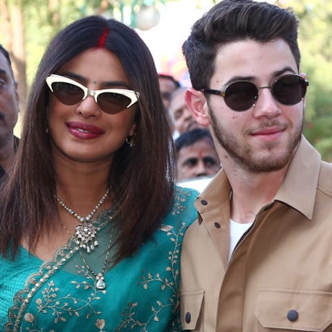 Bollywood actress Priyanka Chopra and Nick Jonas p
