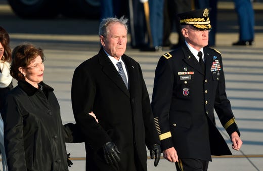 Image result for President Bush's casket arrives in the Capitol Rotunda