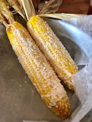 Elote, or Mexican street corn, from Tacos & Tequila Cantina in Estero.